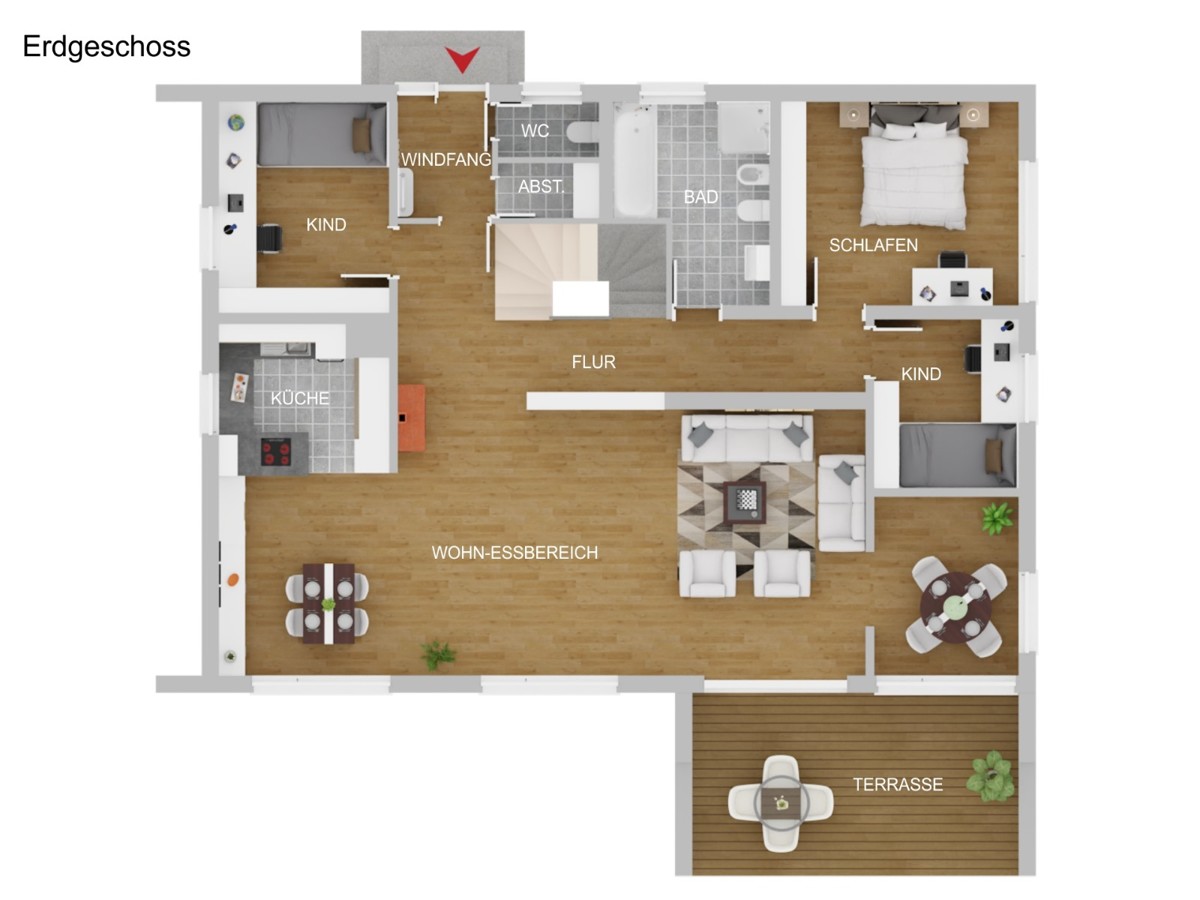 3D-Grundriss - EG
