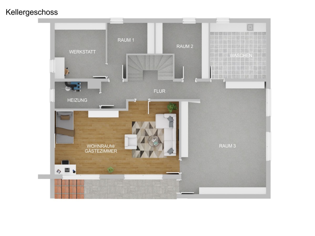 3D-Grundriss - KG