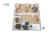 MFH-91126-Schwabach-ETW-1OG - 1 Wohnung im EG mit großem Garten und Garage ist frei, 3 Fam. Haus 270 m² WFl., gute Lage von Schwabach