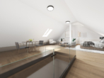 Vorschlag Dachgeschoss-möglicher Ausbau - Exklusive 2 Zi-Whg + vorbereiten Spitzgeschoss erweiterbar auf 3 oder 4 Zimmer, Garten, Stellplatz