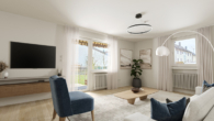 EG-Wohnzimmer_a-Renovierungsvorschlag - 1 Wohnung im EG mit großem Garten und Garage ist frei, 3 Fam. Haus 270 m² WFl., gute Lage von Schwabach