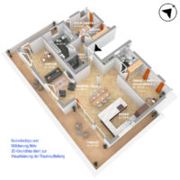 3D-Grundriss Penthouse-Fuerth