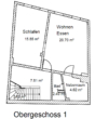 Grundriss 1 OG - 1A-Lage-Nbg.-Altstadt, Fußgängerzone, historisches MFH mit Laden im EG, hohe Abschreibungen möglich!