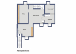 Grundriss KG - VERKAUFT!!!! Ideal für Kapitalanleger vermietetes Reihenbungalow mit Blick ins Grüne Provisionsfrei