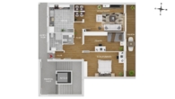 3-D-Grundriss-Wohnung - 5 min zur U-bahn! – 3-Zi Wohnung mit Balkon & Stellplatz in zentrumsnaher Lage von Nürnberg