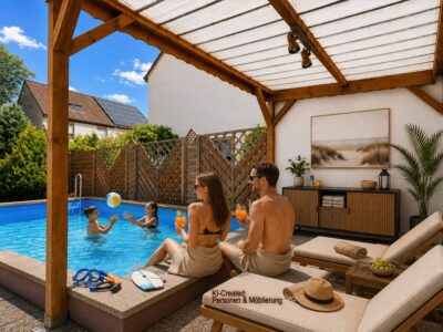 Ein Zuhause mit eigenem Pool Charmante Doppelhaushälfte mit Raum für Familie und neue Wohnideen, 90592 Schwarzenbruck, Doppelhaushälfte